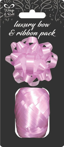 Picture of 3 INCH STAR BOW & RIBBON 10M PINK